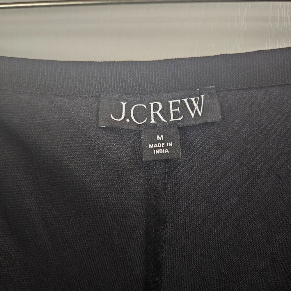 2025 J.Crew Linen Maxi Skirt Black Pull-On Side Slit Emo Beach Vacation Nights M - Picture 2 of 7